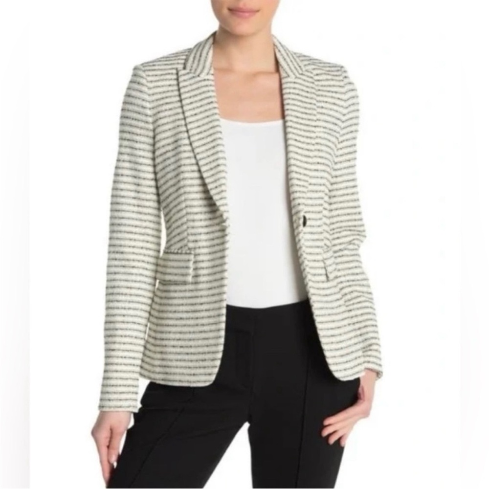 Veronica Beard Tweed Cutaway Dickey Blazer, 2